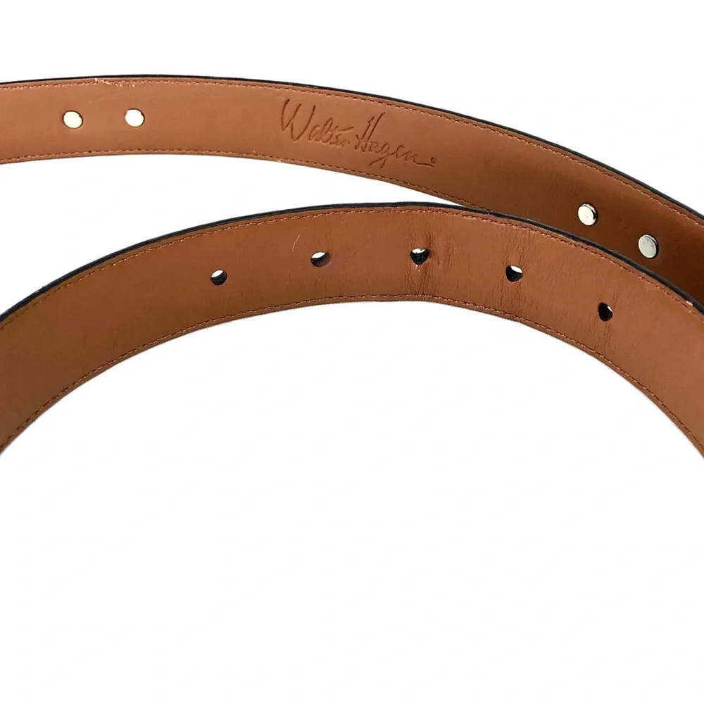 Walter Hagen Womens Black Lizard Belt Size 40